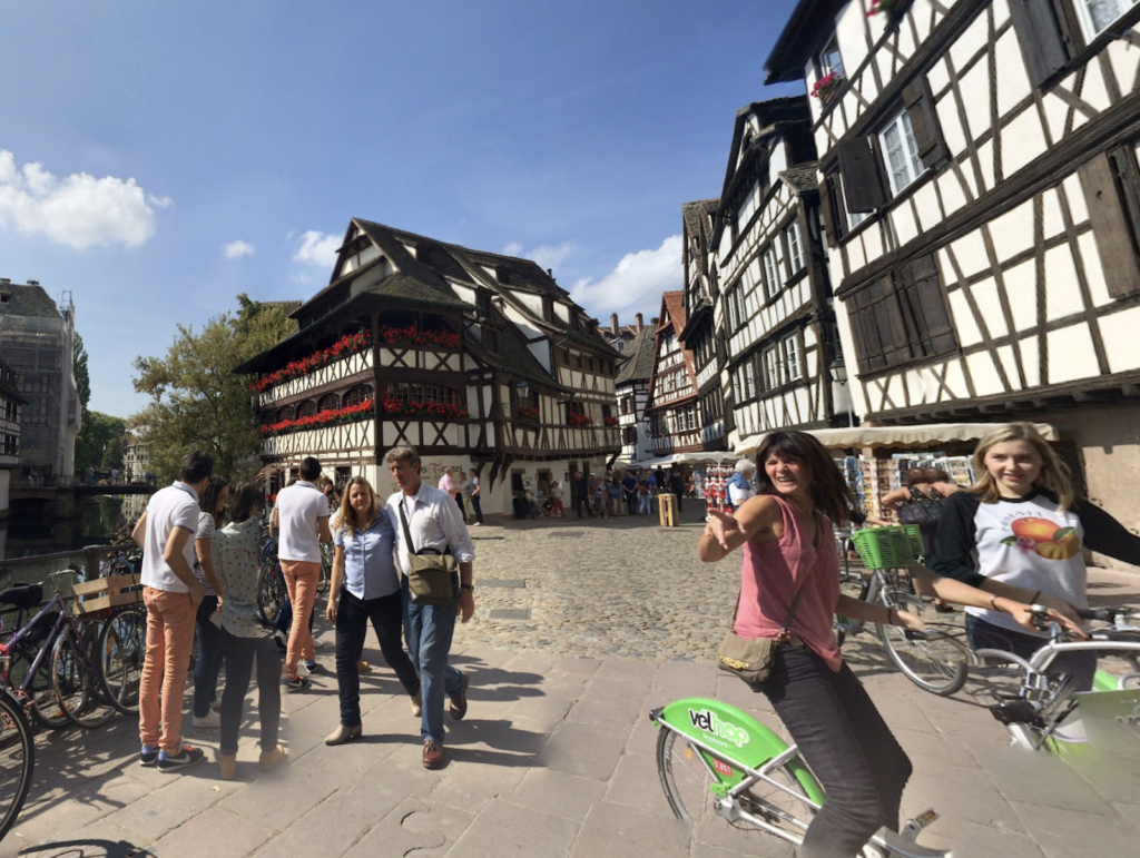 Photo des maison au colombages à la Petite France à Strasbourg.