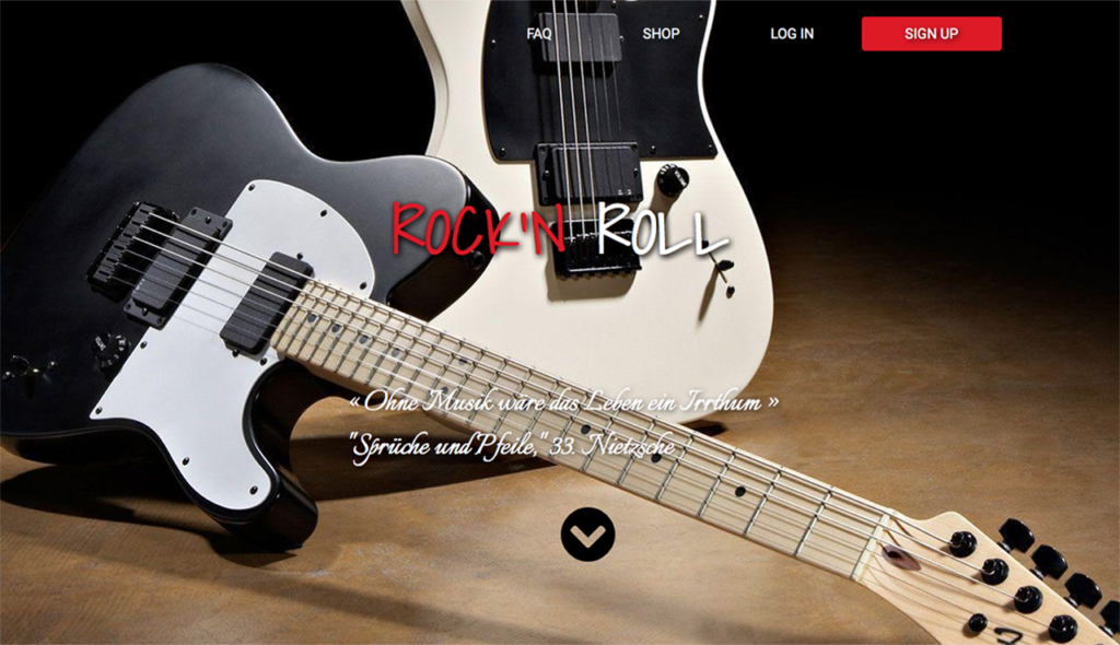 website of guitar and rock and roll